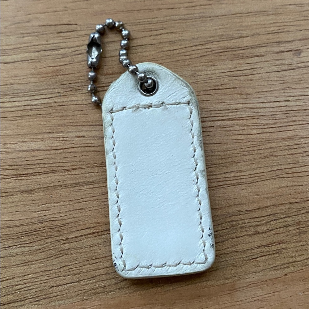Coach charm white silver tone color in good condition - Picture 2 of 6